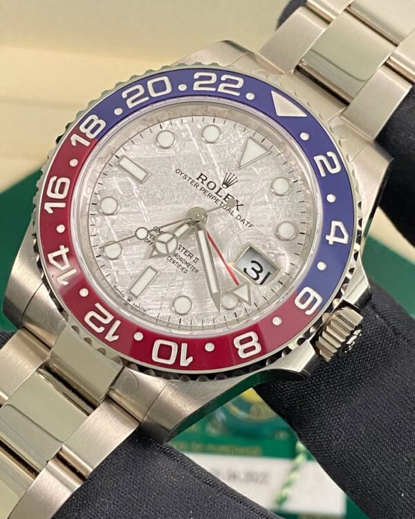 Rolex White Gold GMT-Master II - 2022 - “Pepsi” - Meteorite Dial - 126719BLRO *FULL STICKERS* - Image 2