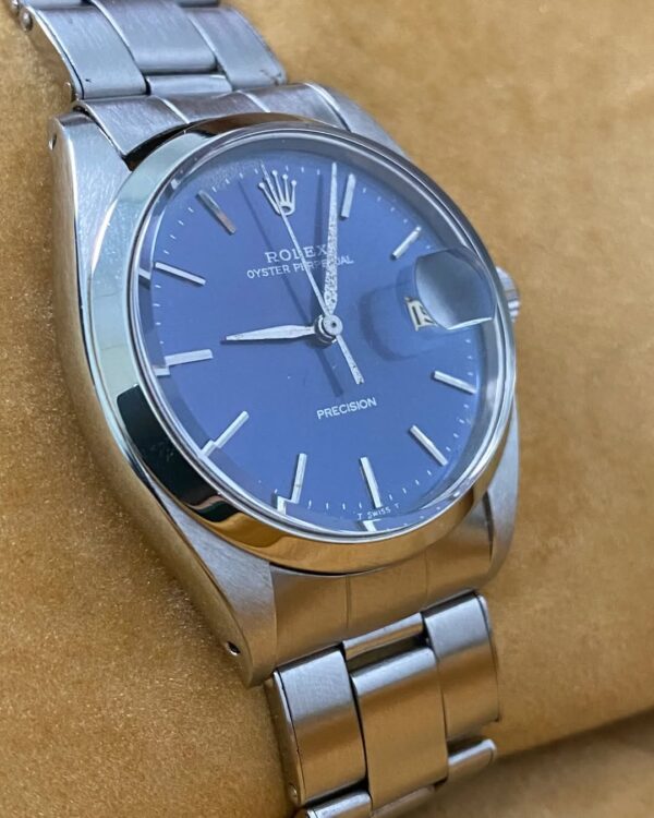Rolex Oysterdate Precision - 1958 - Domed Bezel - Blue Index Dial - Oyster Bracelet - 6494 - Image 3