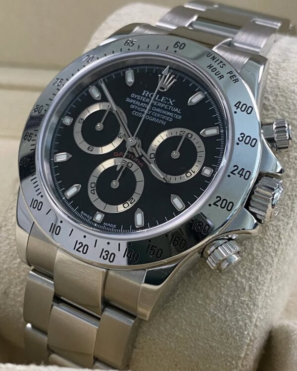 Rolex Steel Cosmograph Daytona - F serial - Black Dial - 116520 *FULL SET* - Image 7