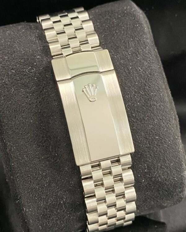Rolex Steel Datejust 36 - 2022 - Fluted Bezel - Green Palm Motif Dial - Jubilee Bracelet - 126234 *FULL SET* - Image 7