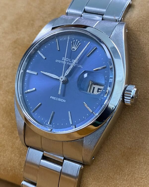 Rolex Oysterdate Precision - 1958 - Domed Bezel - Blue Index Dial - Oyster Bracelet - 6494 - Image 2