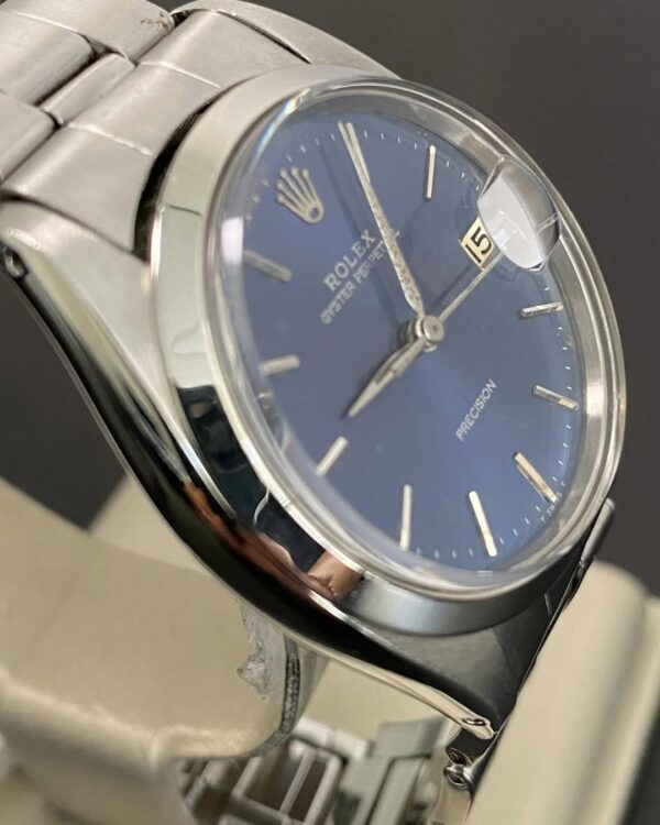 Rolex Oysterdate Precision - 1958 - Domed Bezel - Blue Index Dial - Oyster Bracelet - 6494 - Image 7