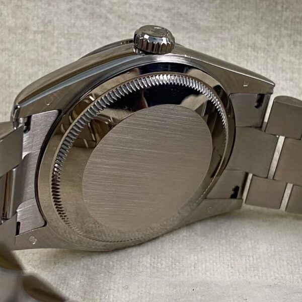 Rolex White Gold Day-Date 36 - 2007 - Fluted Bezel - Cherry Dial Hebrew Day Wheel - President Bracelet - 118239 *FULL SET* - Image 4