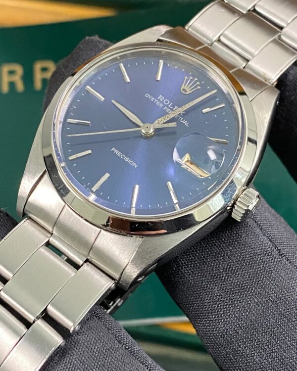 Rolex Oysterdate Precision - 1958 - Domed Bezel - Blue Index Dial - Oyster Bracelet - 6494 - Image 5