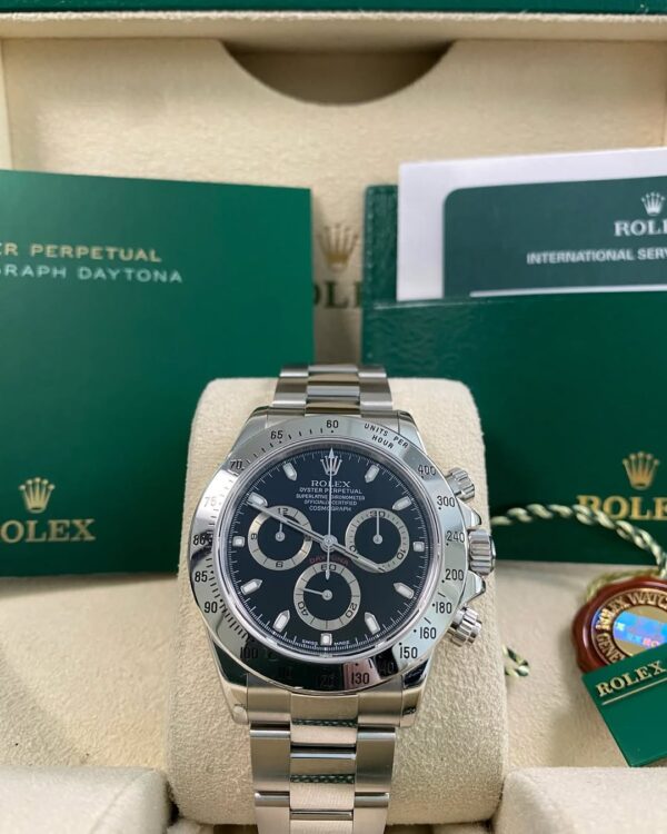 Rolex Steel Cosmograph Daytona - F serial - Black Dial - 116520 *FULL SET*